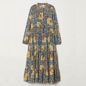 Morris & Co x H&M Tiered Art Nouveau Floral Pimpernel Tiered Maxi Dress